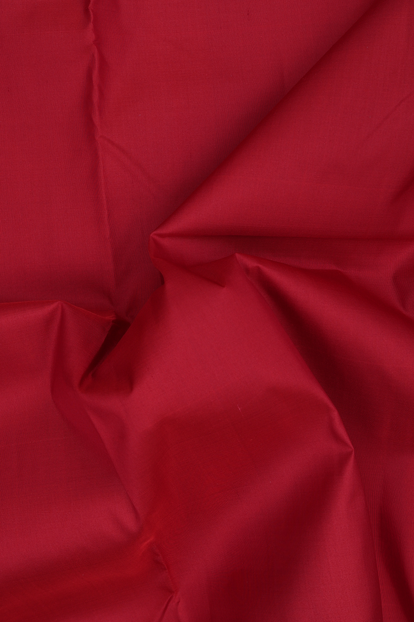 Kanchipuram Nine Yards Silk Saree In Red With Contrast Border