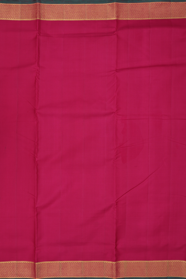 Nine Yards Silk Saree In Plain Red With Arai Maadam Border