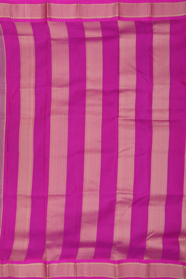 Nine Yards Silk Saree Prussian Blue With Arai Maadam Border
