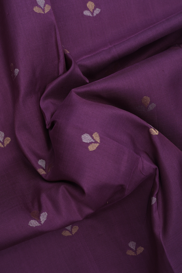 Uppada Silk Saree In Grape Purple With Zari Buttas