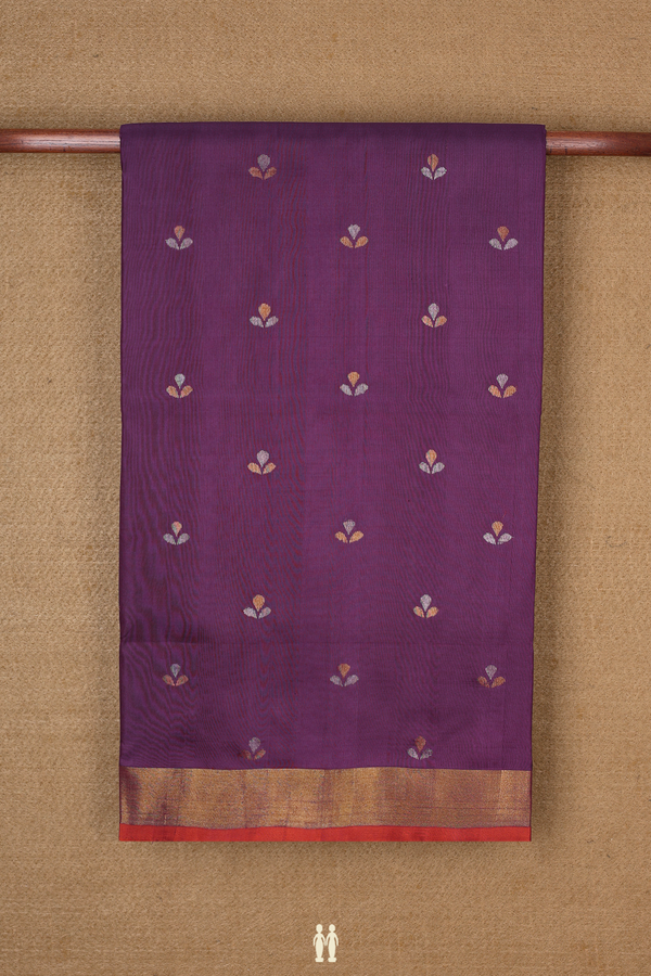 Uppada Silk Saree In Grape Purple With Zari Buttas