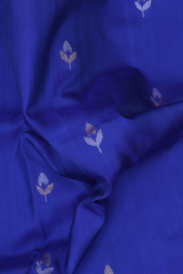 Uppada Silk Saree In Royal Blue With Floral Buttas