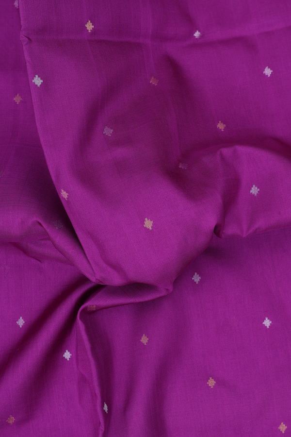 Uppada Silk Saree In Purple With Zari Buttis