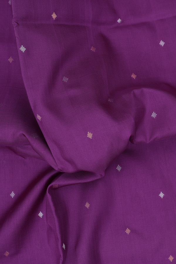Uppada Silk Saree In Purple With Zari Buttis