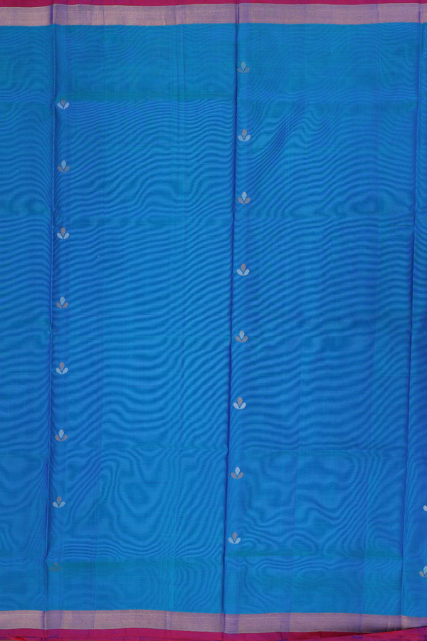 Uppada Silk Saree In Blue With Zari Buttas