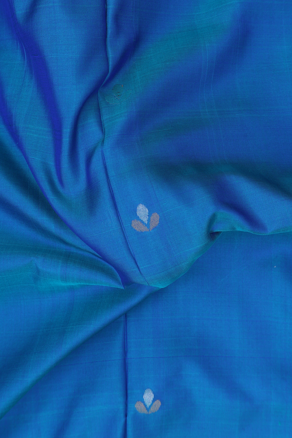 Uppada Silk Saree In Blue With Zari Buttas