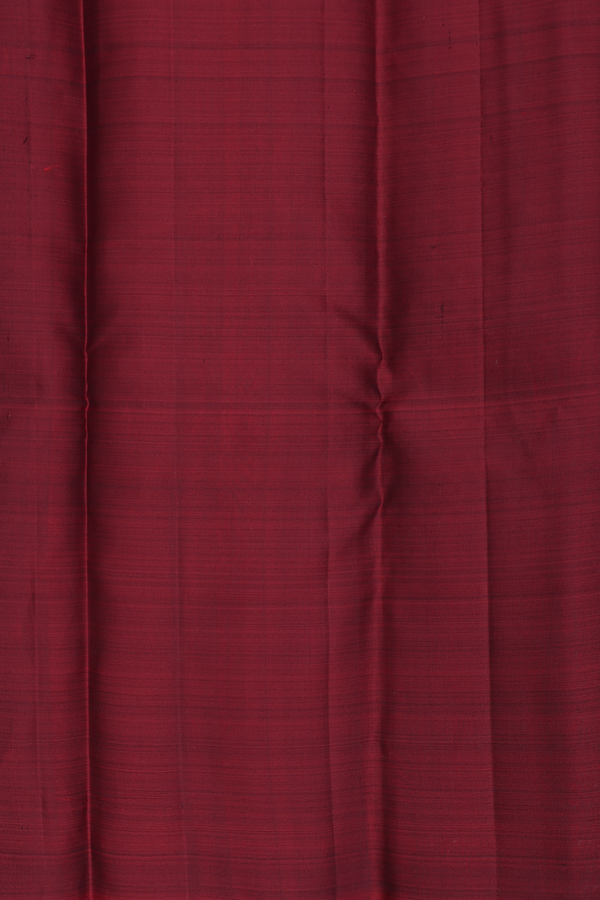 Kanchipuram Silk Saree In Midnight Green With Checks Design