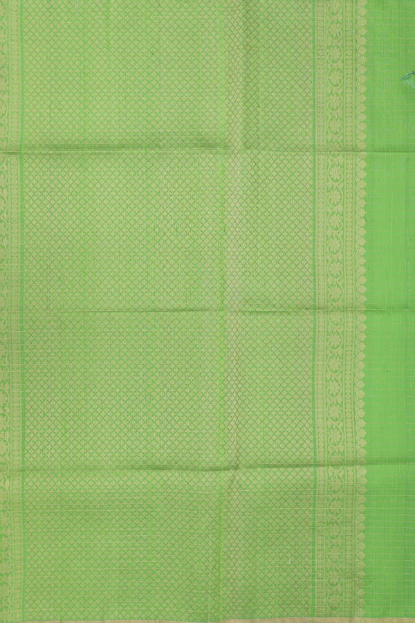 Raw Silk Saree In Pink With Checks Design