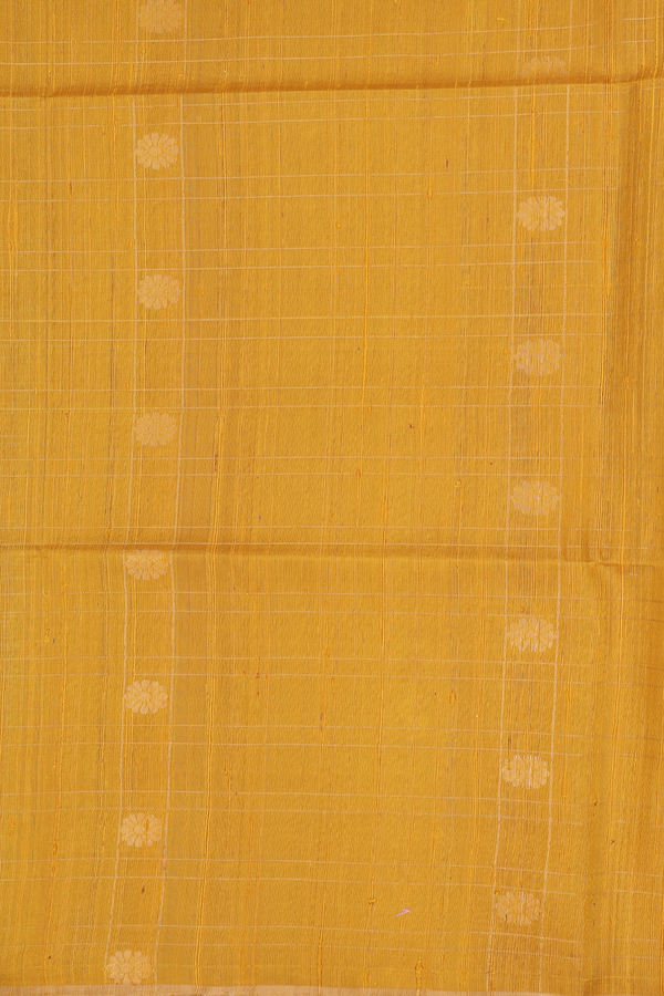 Raw Silk Saree In Burgundy Red With Checks Design
