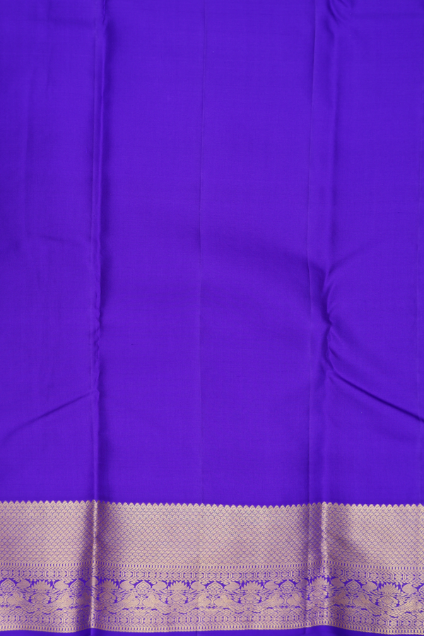 Kanchipuram Silk Saree In Royal Blue With Brocade Design