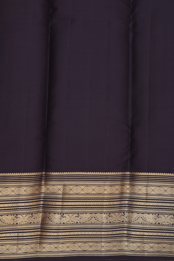 Kanchipuram Silk Saree In Brown With Checks Design
