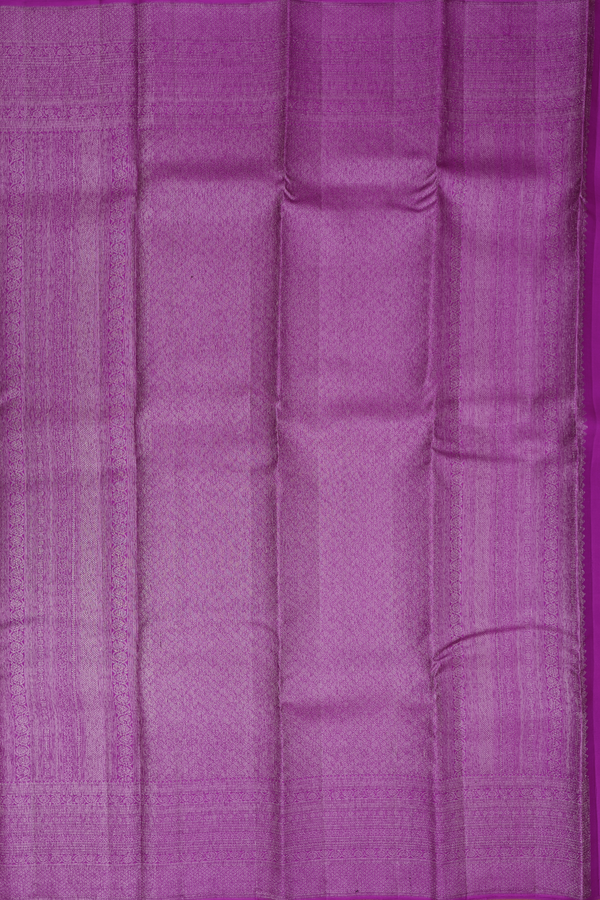 Kanchipuram Silk Saree In Purple With Brocade Design