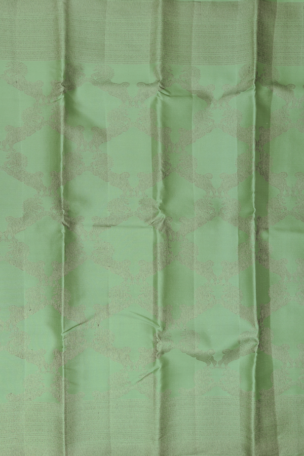 Kanchipuram Silk Saree In Green With Brocade Design