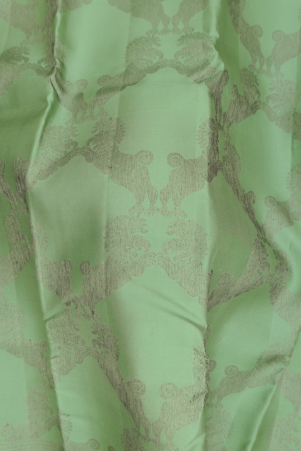 Kanchipuram Silk Saree In Green With Brocade Design