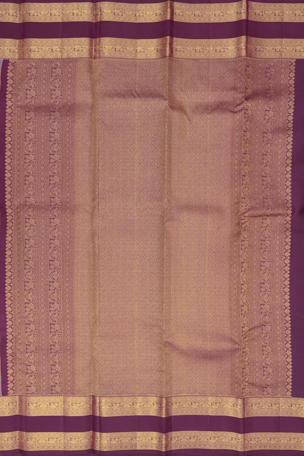 Kanchipuram Silk Saree In Light Pink With Checks Design