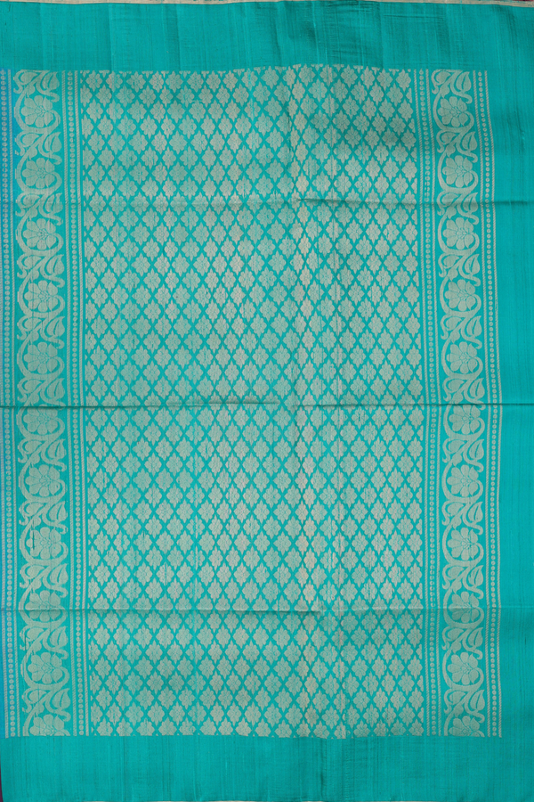 Raw Silk Saree In Purple With Floral Buttas