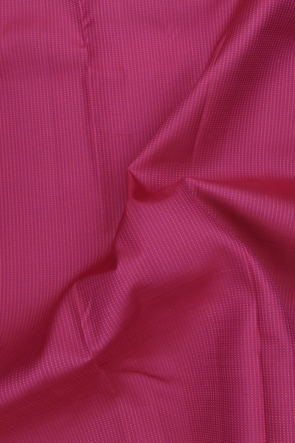 Kanchipuram Silk Saree In Purple Rose With Stripes Design
