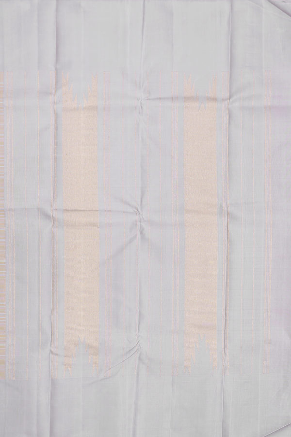 Kanchipuram Silk Saree In Yellow With Checks Design