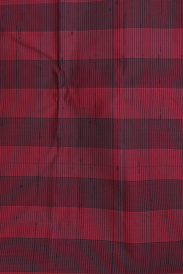 Kanchipuram Silk Saree In Black And White With Checks Design