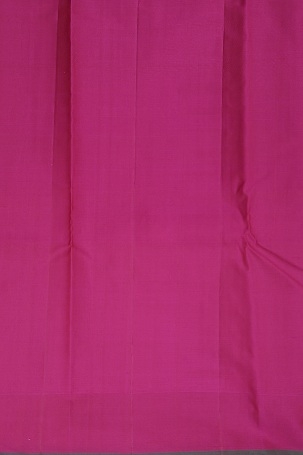 Kanchipuram Silk Saree In Crimson Red With Stripes Design