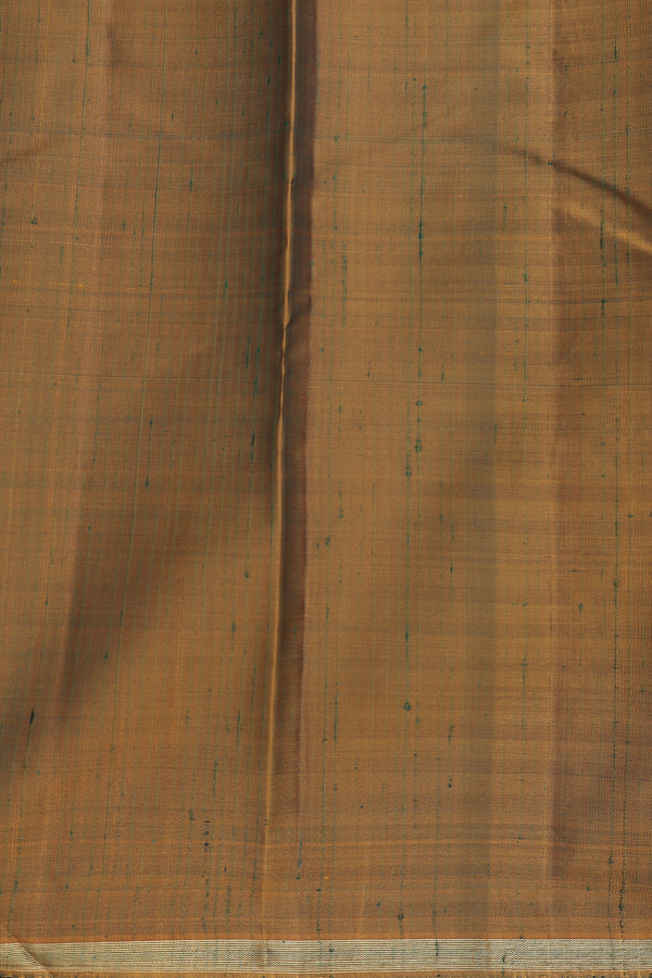 Kanchipuram Silk Saree In Shades Of Blue With Stripes Design