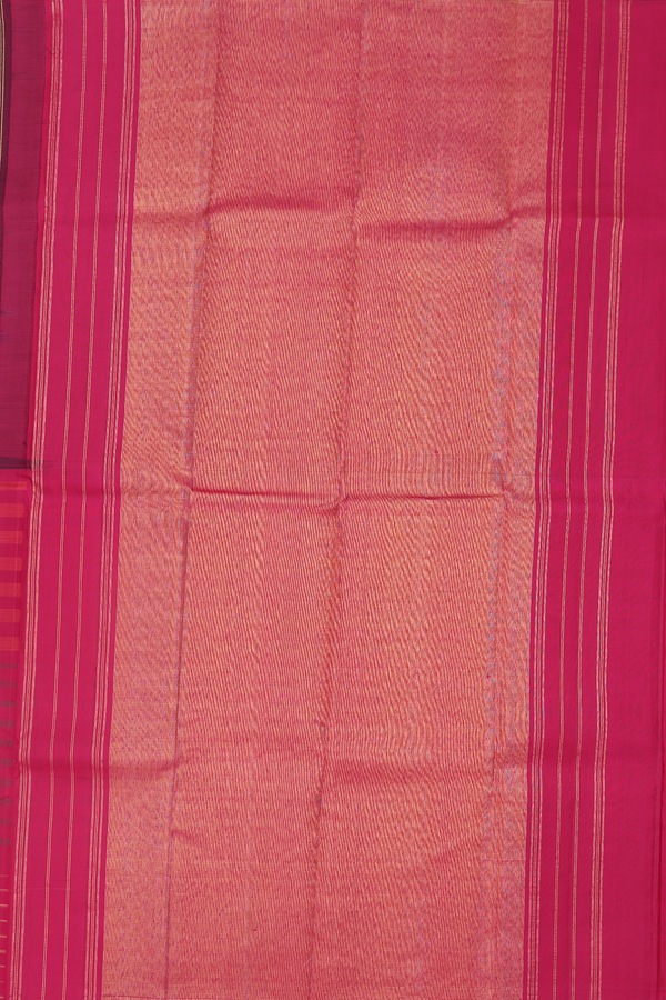 Kanchipuram Silk Saree In Black And Red With Half And Half