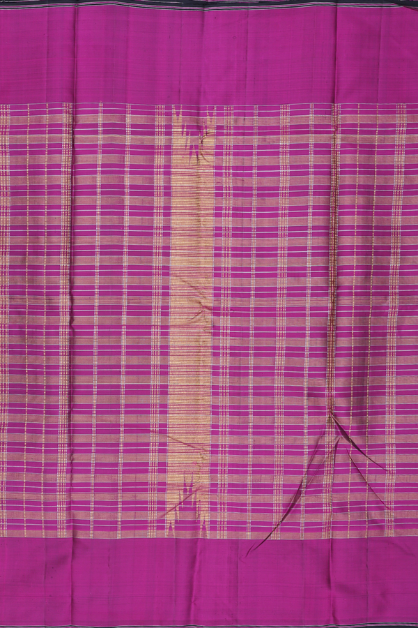 Kanchipuram Silk Saree In Multicolor With Stripes Design