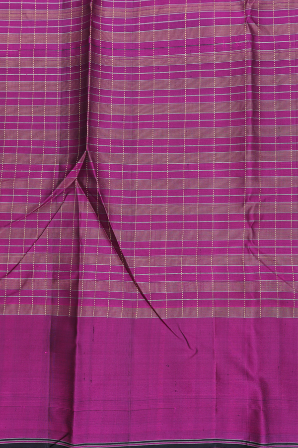 Kanchipuram Silk Saree In Multicolor With Stripes Design