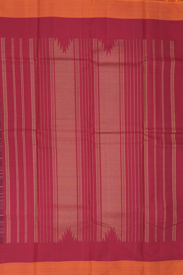 Kanchipuram Silk Saree In Black With Checks Design
