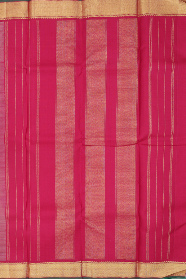 Kanchipuram Silk Saree In Cream With Pale Brown Madippu Kattam