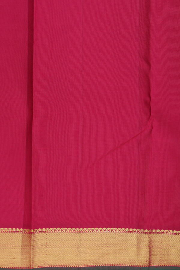 Kanchipuram Silk Saree In Cream With Pale Brown Madippu Kattam