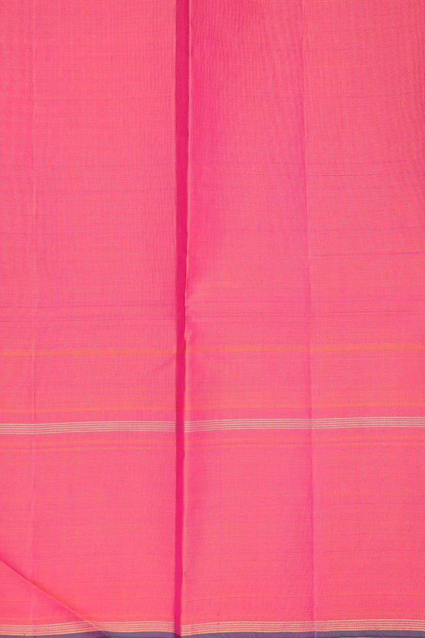 Kanchipuram Silk Saree In Green And Blue With Checks Design