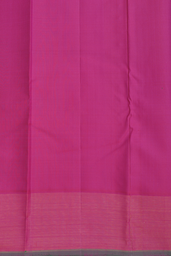 Kanchipuram Silk Saree In Oxford Blue With Checks Design