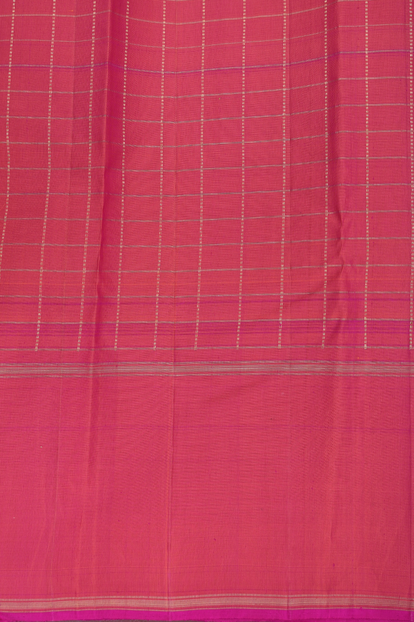 Kanchipuram Silk Saree In Multicolor With Checks Design