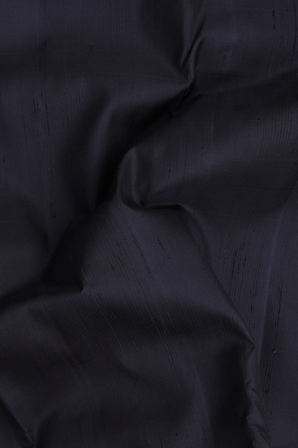 Kanchipuram Silk Saree In Black With Contrast Border
