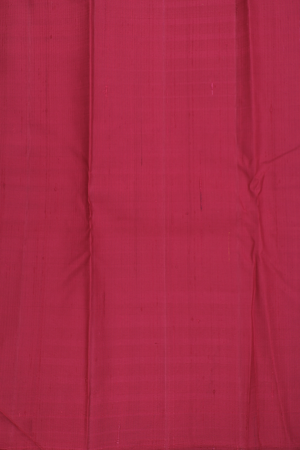 Kanchipuram Silk Saree In Blue And Red With Half And Half