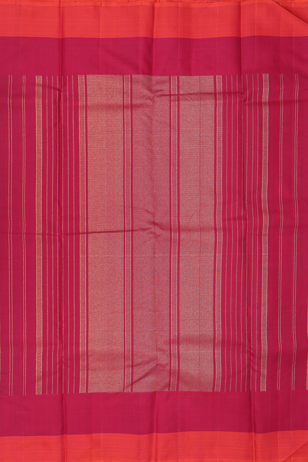 Kanchipuram Silk Saree In Black With Checks Design