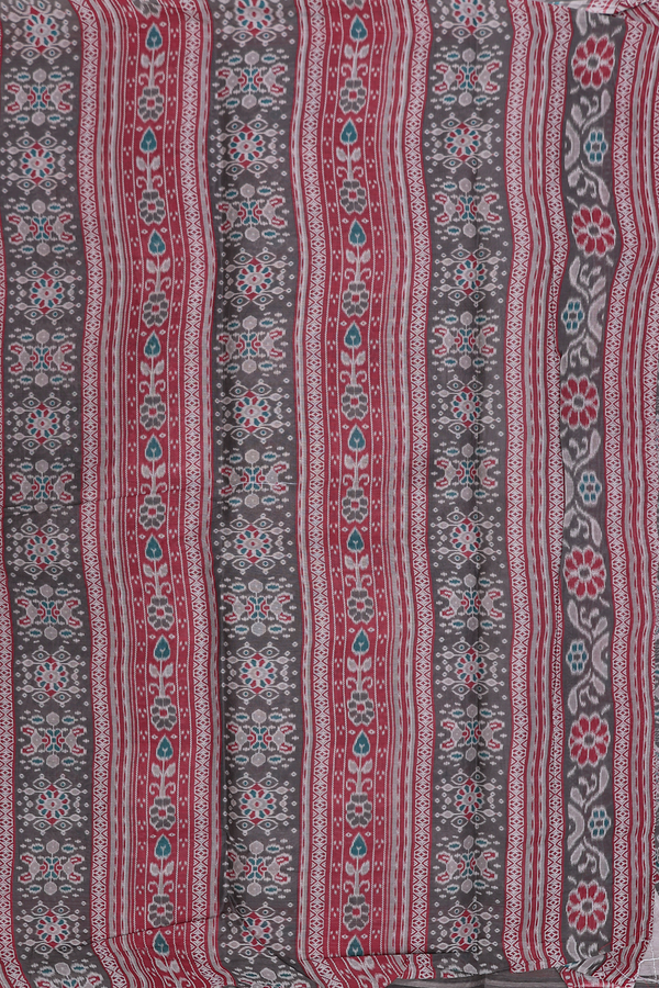 Ahmedabad Cotton Saree In Cocoa Brown With Patch Work