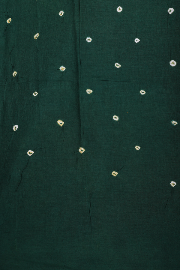 Ahmedabad Cotton Saree In Dark Green With Allover Design