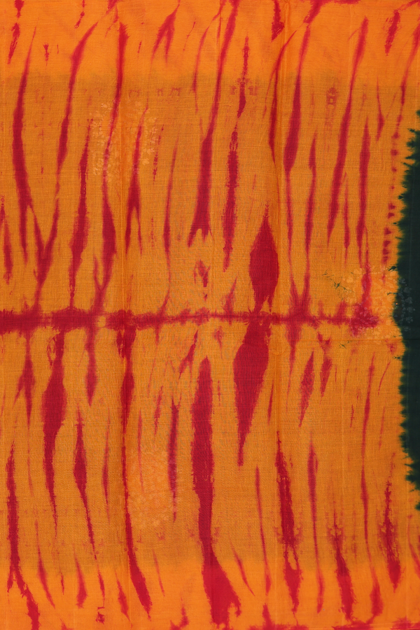 Ahmedabad Cotton Saree In Bottle Green With Paisley Motifs