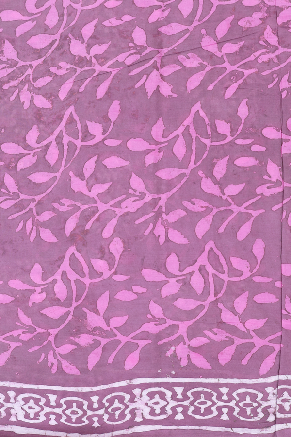Ahmedabad Cotton Saree In Dusty Purple With Printed Design