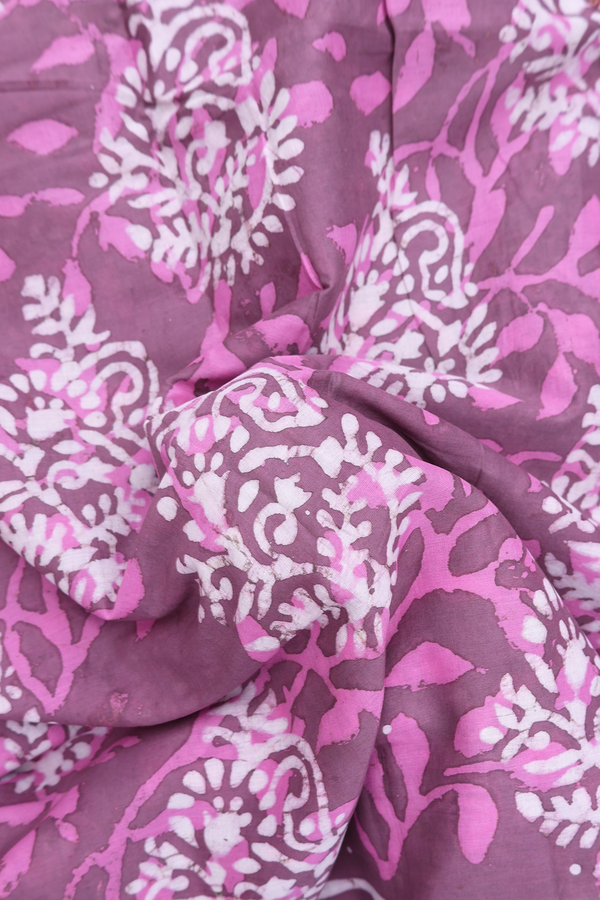 Ahmedabad Cotton Saree In Dusty Purple With Printed Design
