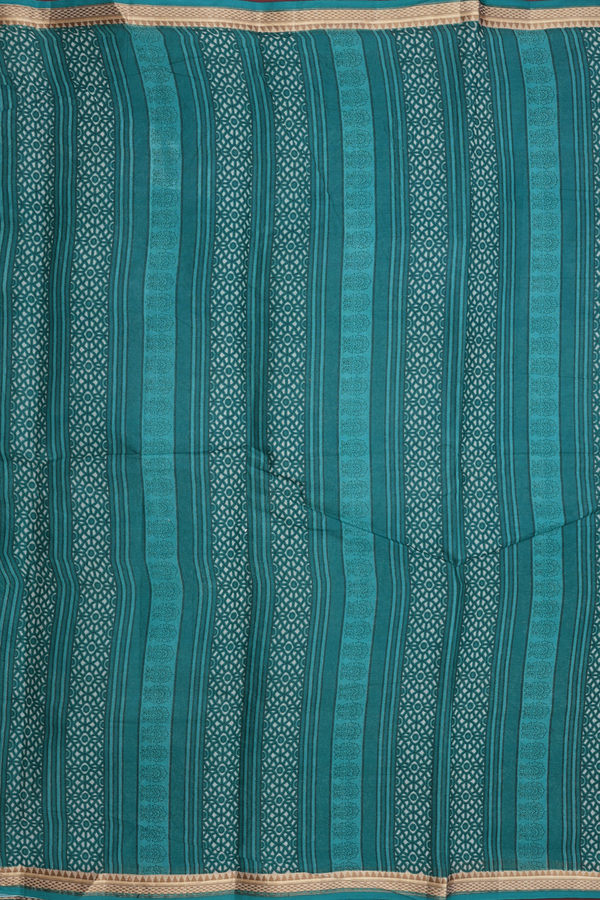 Ahmedabad Cotton Saree In Green With Printed Design