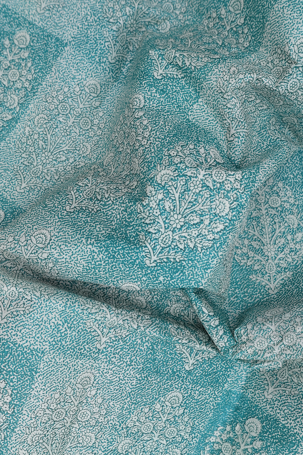 Ahmedabad Cotton Saree In Green With Printed Design