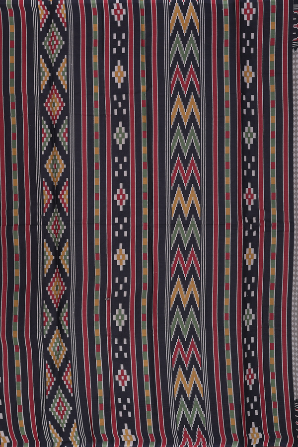 Ahmedabad Cotton Saree In Oxford Brown With Floral Design