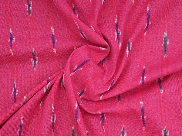 Allover Buttas Pink Ikat Cotton Blouse Material