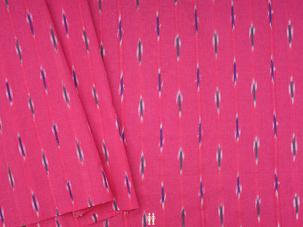 Allover Buttas Pink Ikat Cotton Blouse Material