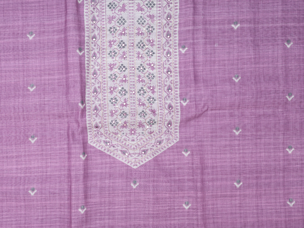 Allover Buttas Purple Linen Unstitched Salwar Material