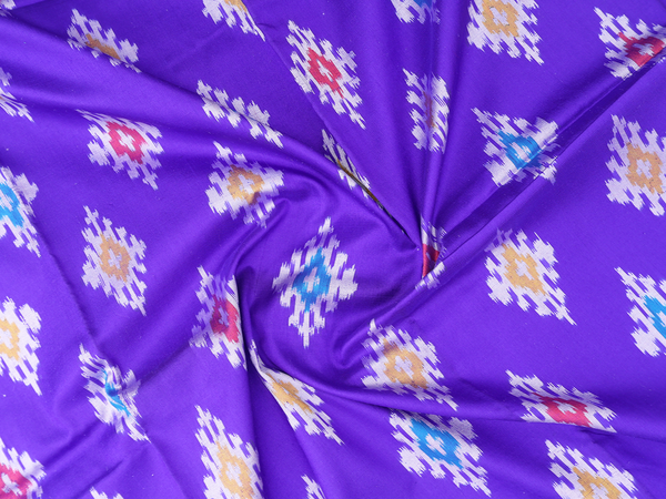 Allover Buttas Royal Blue Pochampally Pavadai Sattai Materia