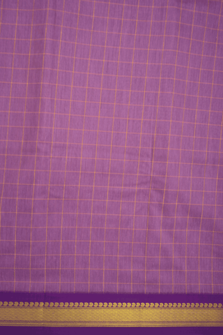 Allover Checks Design Mauve Pink Apoorva Cotton Saree